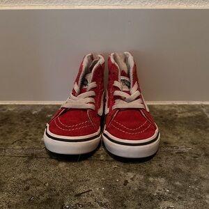 Vans Kids Red High-Top Sneakers